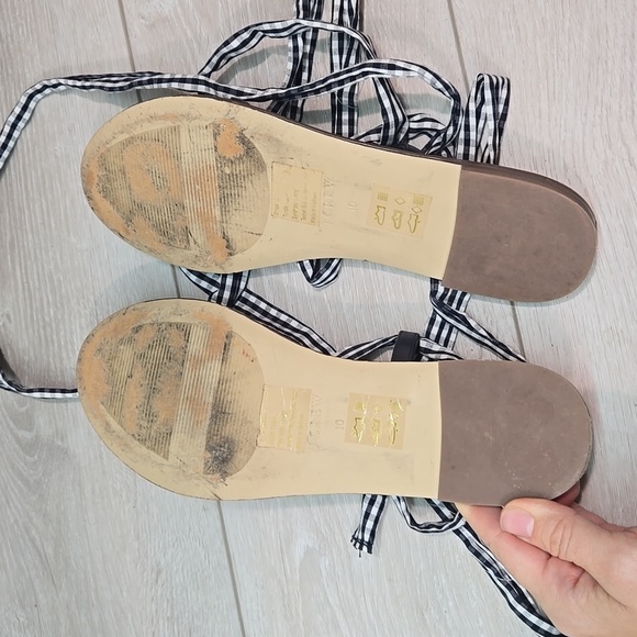 J.Crew Women J2352 Gladiator Lace Up low top Sandals Flats shoes sz 10 - Picture 10 of 12
